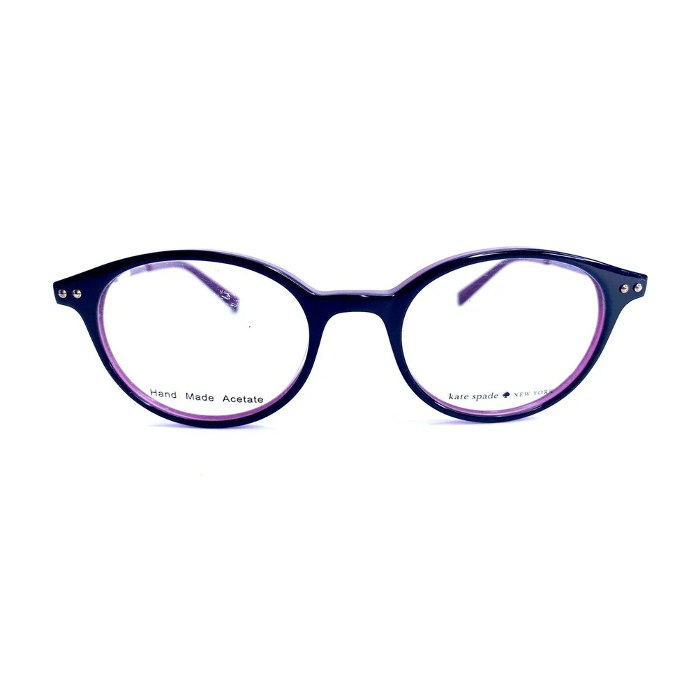New Kate Spade Black Purple Full Rim Eyeglasses Cosette 01C1 49 19 140